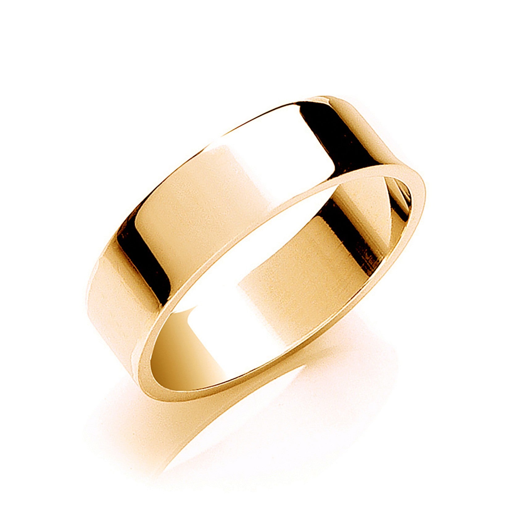 7mm Flat Court Shape Wedding Band