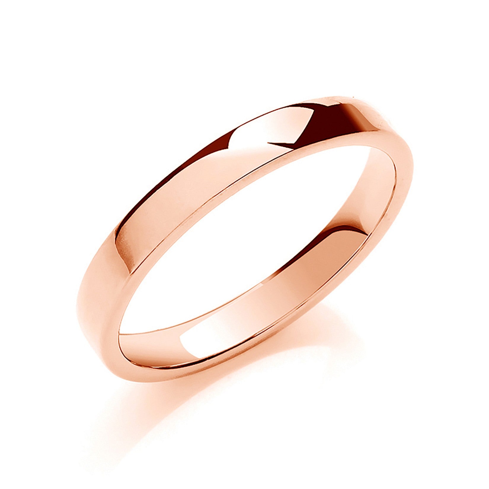 3mm Soft Court Shape Wedding Band