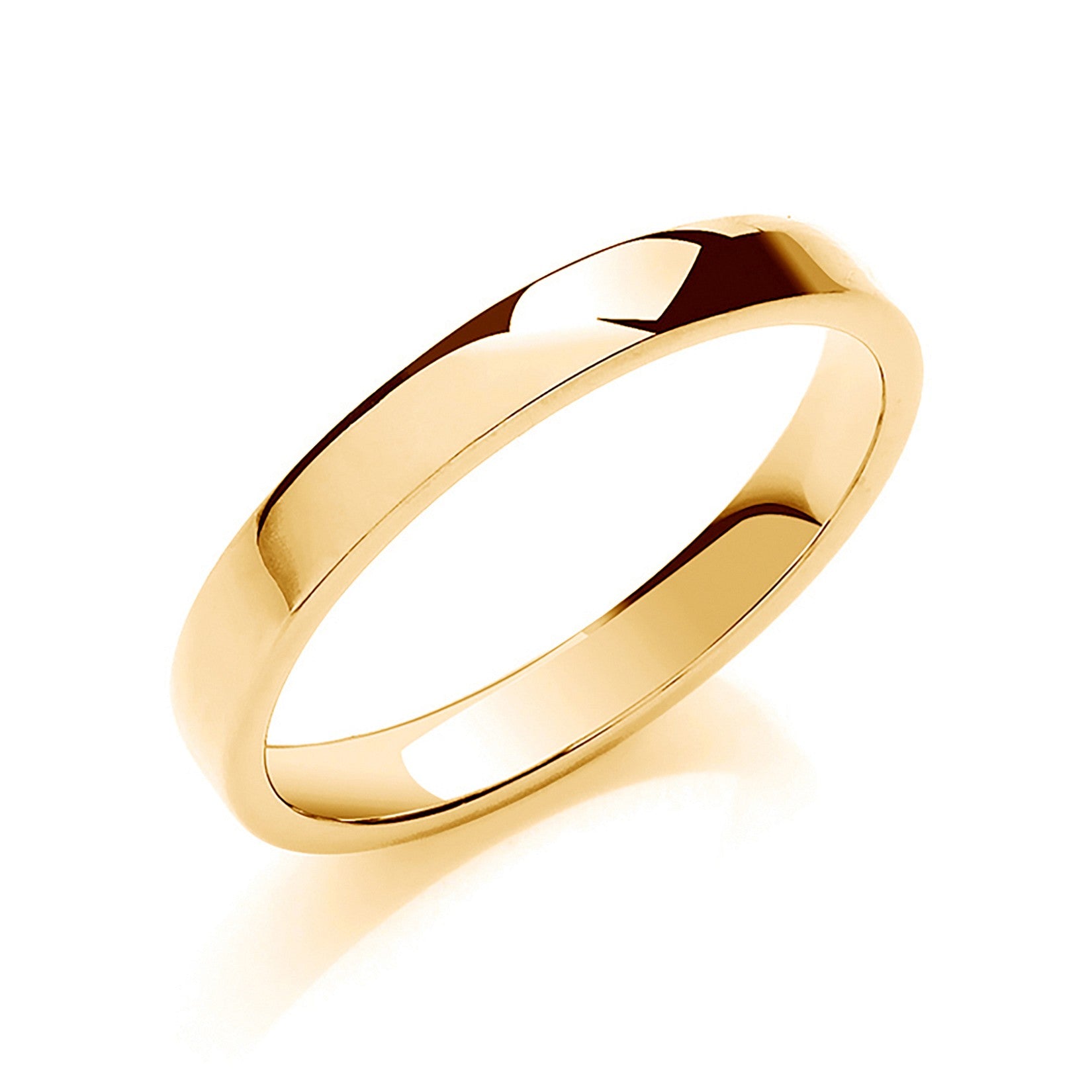 3mm Soft Court Shape Wedding Band