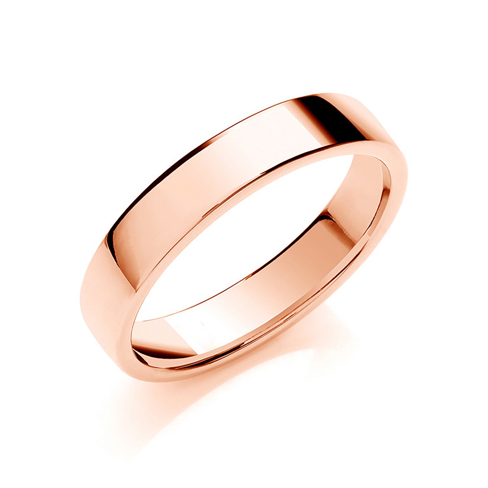 4mm Soft Court Shape Wedding Band