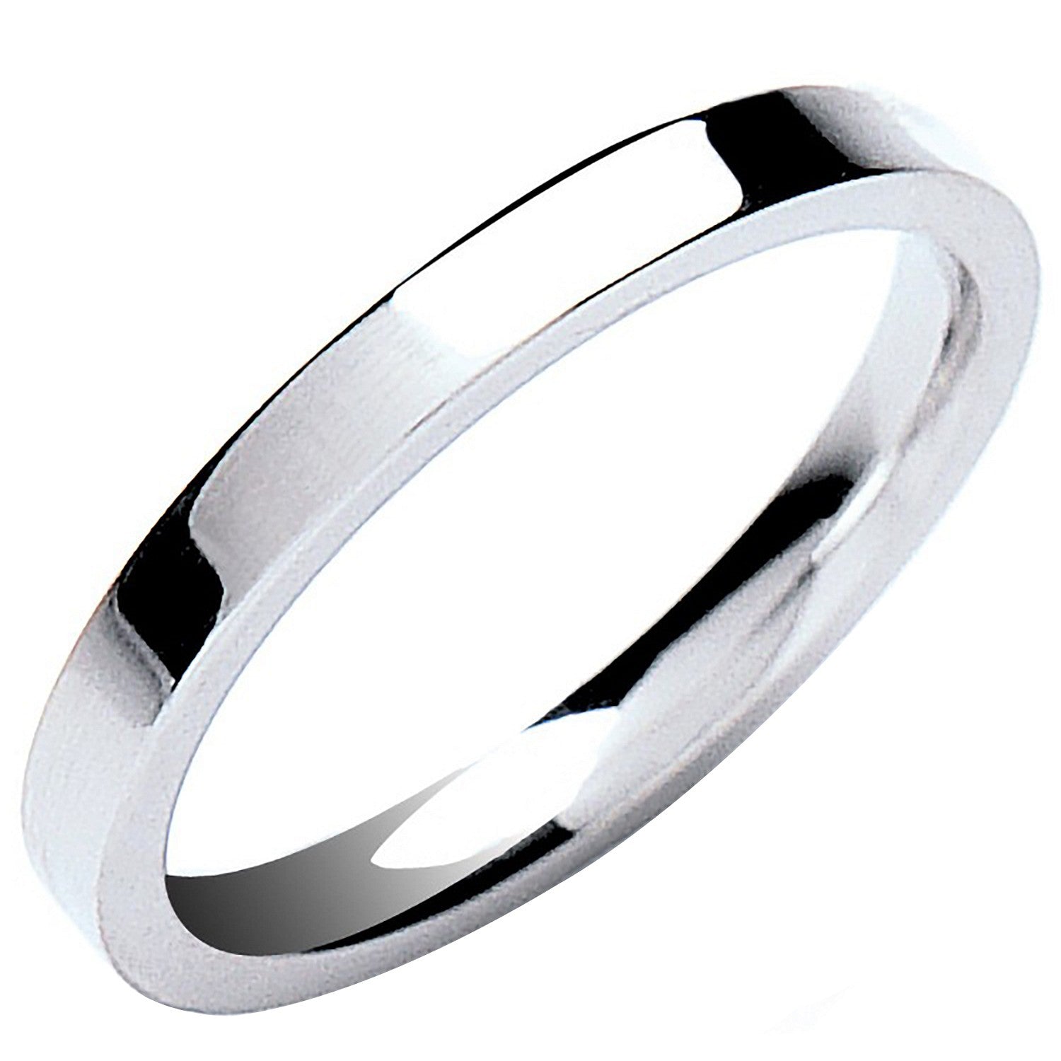 2.5mm Premium Flat Court Shape Wedding Band