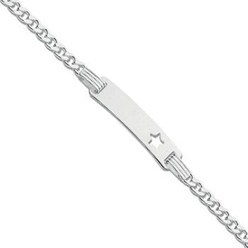 Silver Star ID Baby 6" Bracelet