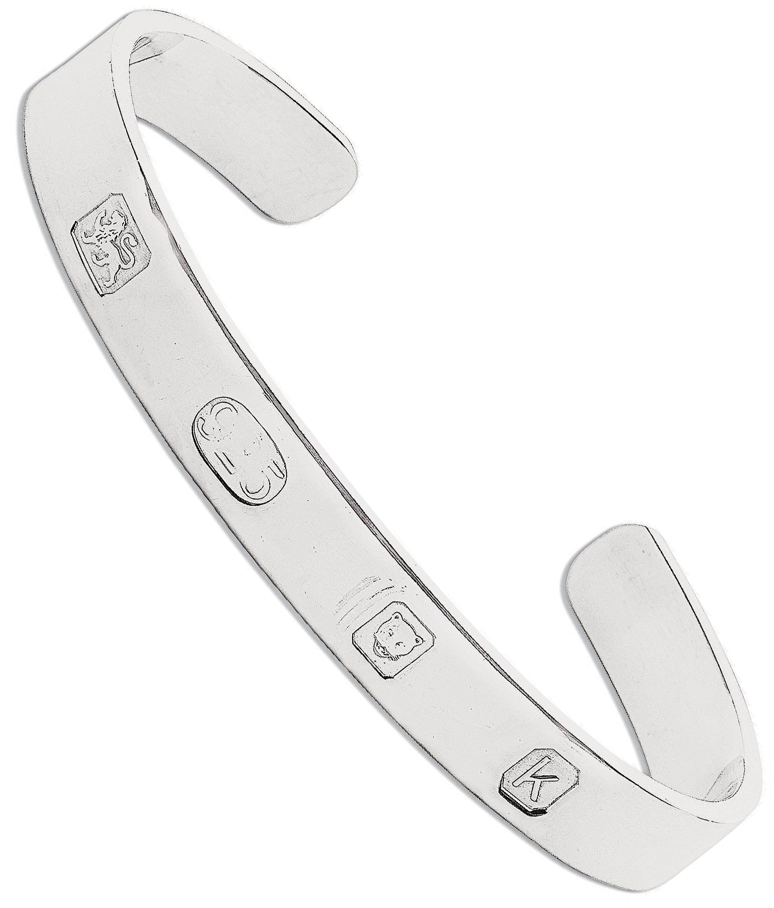 Silver 8mm Hallmark Bangle