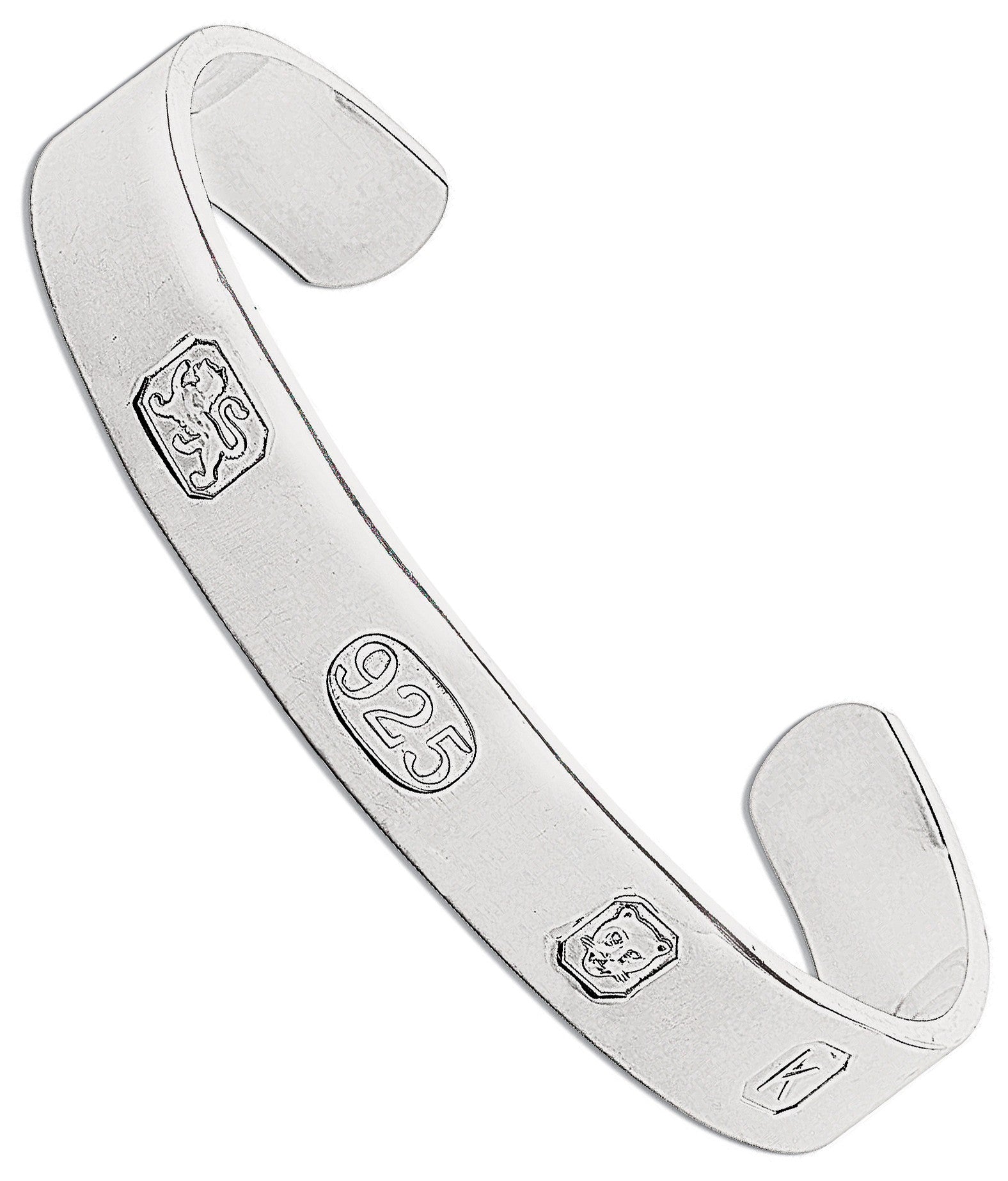 Silver 10mm Hallmark Bangle