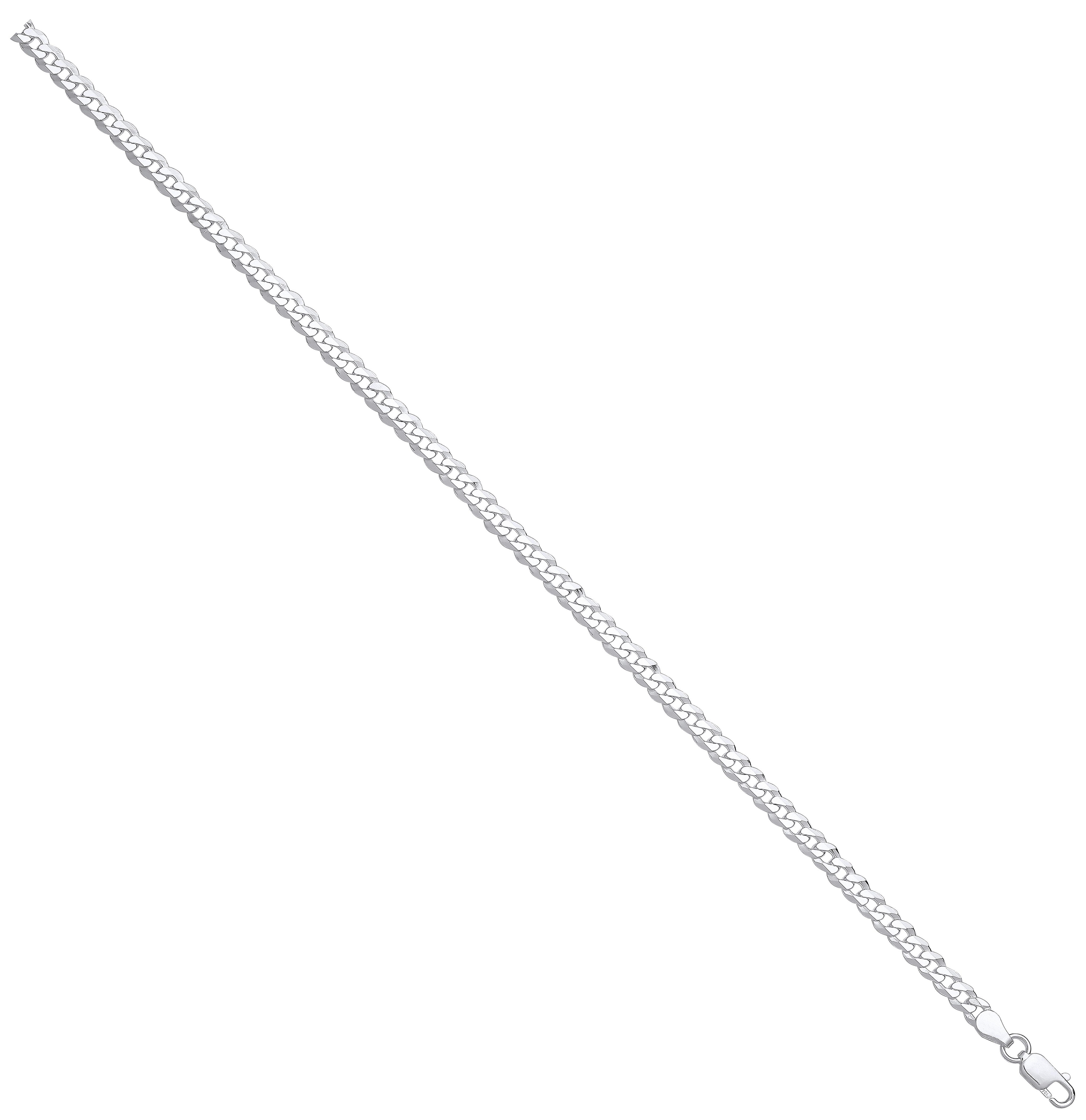 Silver Economy Flat 4.4mm Curb Chain