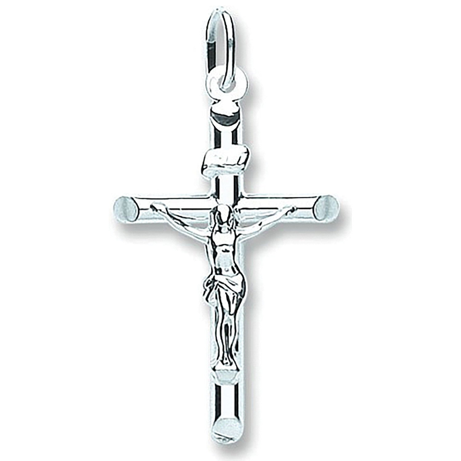 Silver Tubed Crucifix
