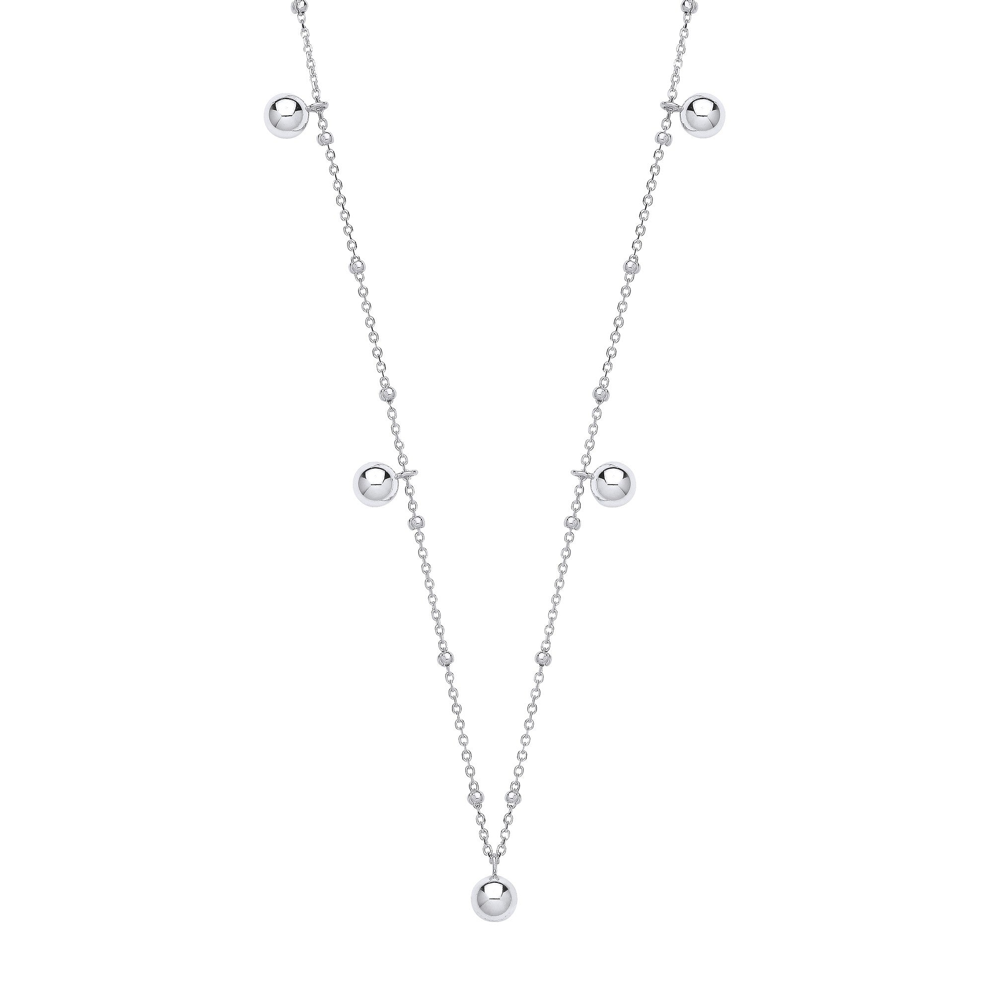 Silver Ball  Necklace