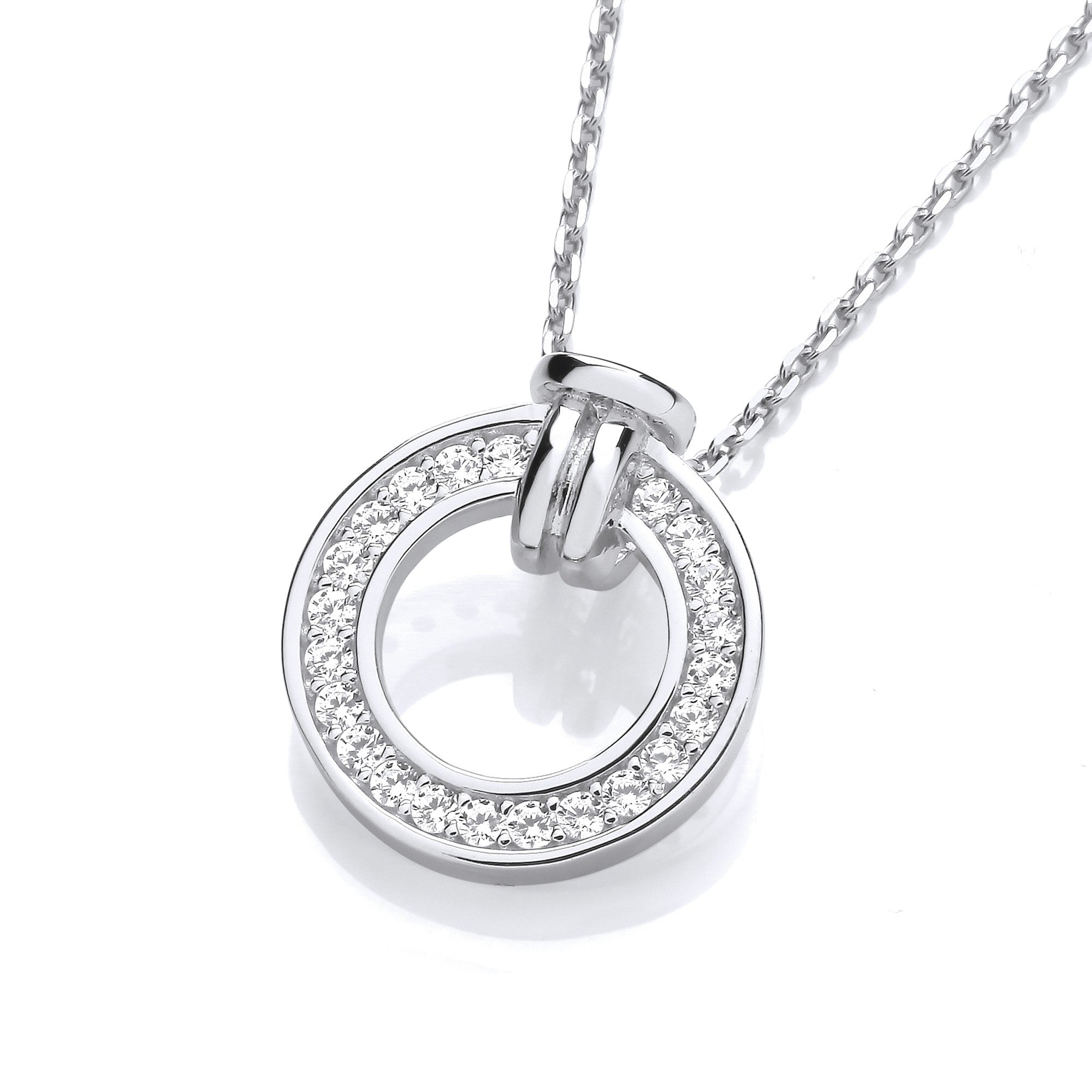 Circle of Life CZs Pendant with Chain