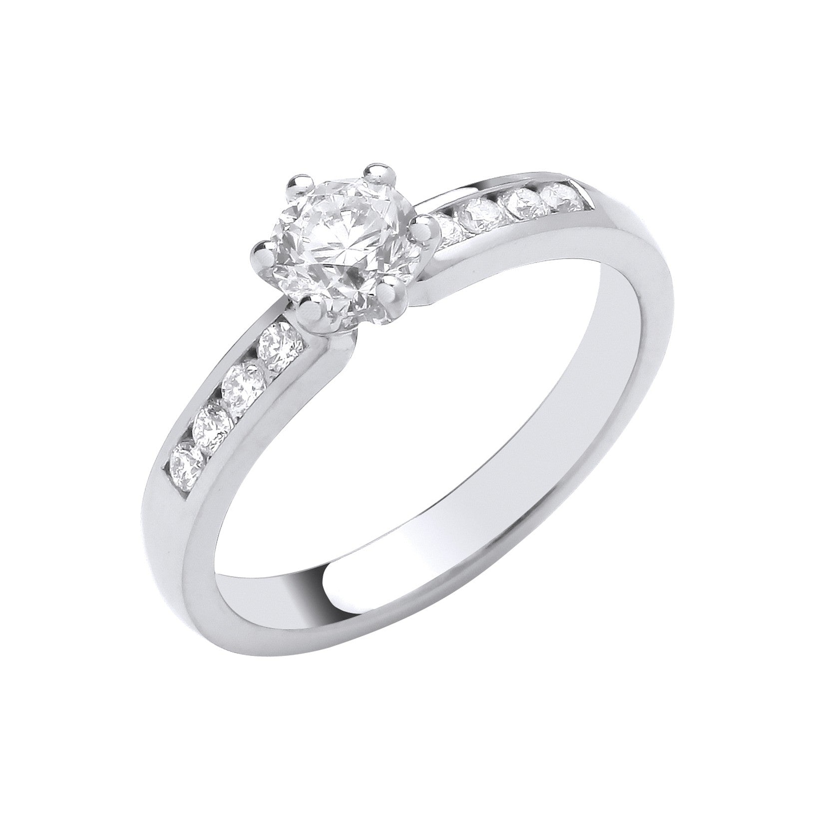 Platinum 0.70ctw Brilliant Cut Diamond Ring