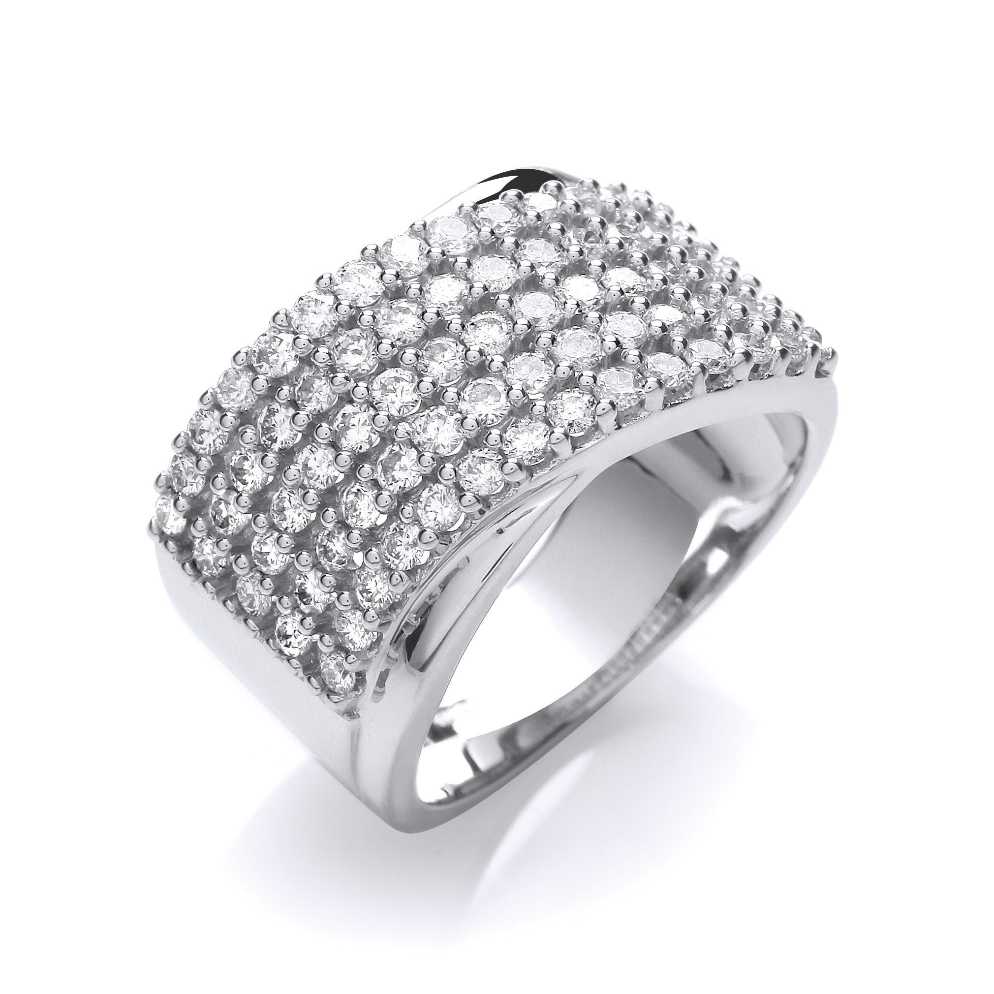 18ct White Gold  1.00ctw Diamond Half Eternity Ring