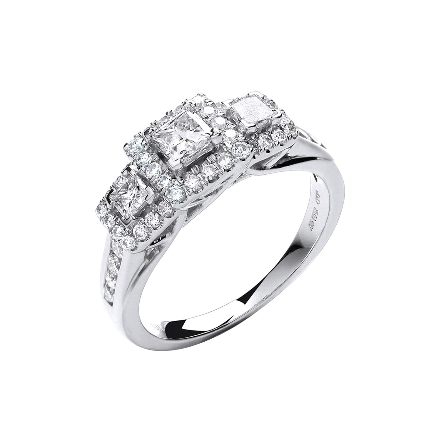 18ct White Gold 1.00ct Diamond Dress Ring
