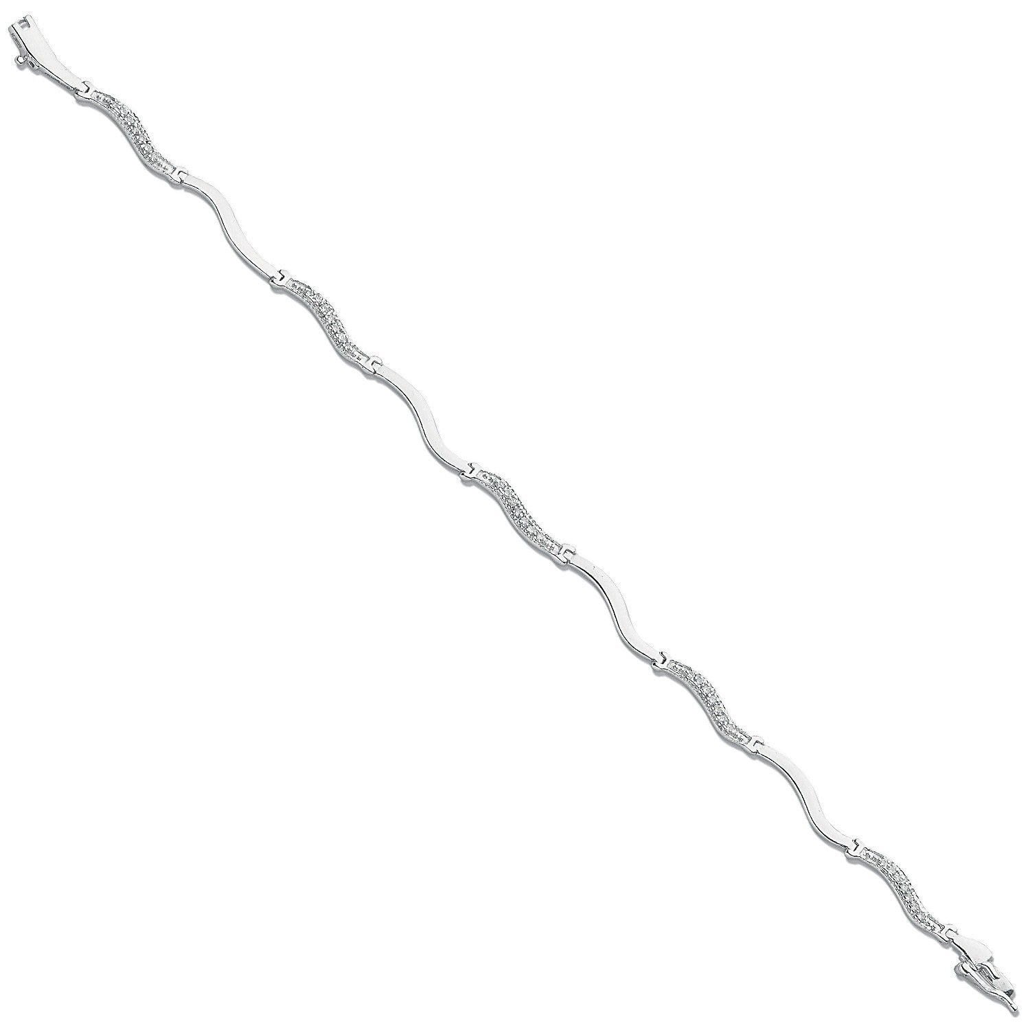 9ct White Gold 0.28ct Diamond Bracelet