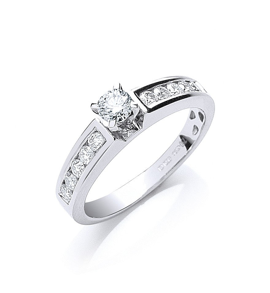 18ct White Gold 0.50ct Brilliant Cut Diamond Ring