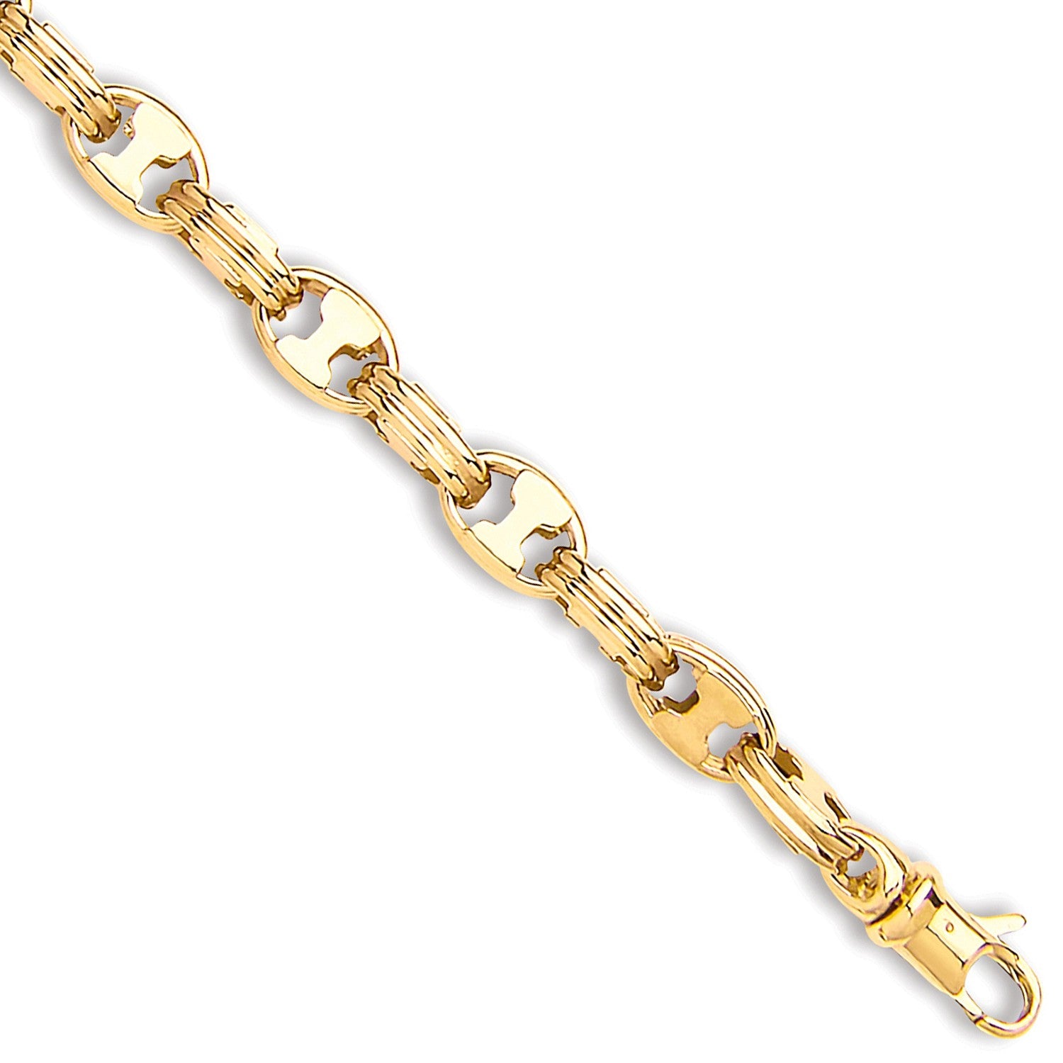 Yellow Gold 6.0mm Hollow Chain-Bracelet