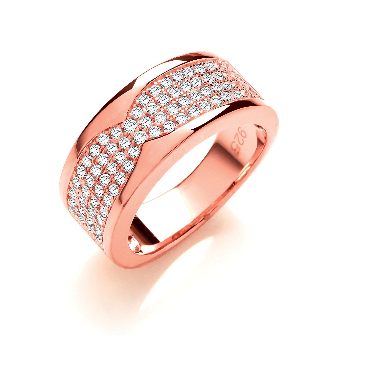 Silver RG Coated Cubic Zirconia Ring
