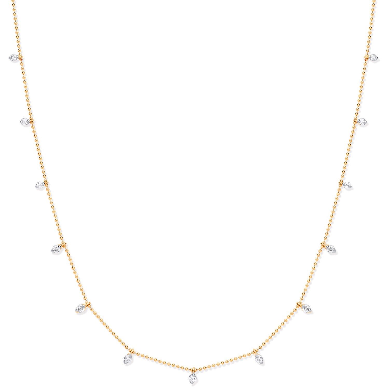 18ct YG 0.50ctw Diamond Set Chain